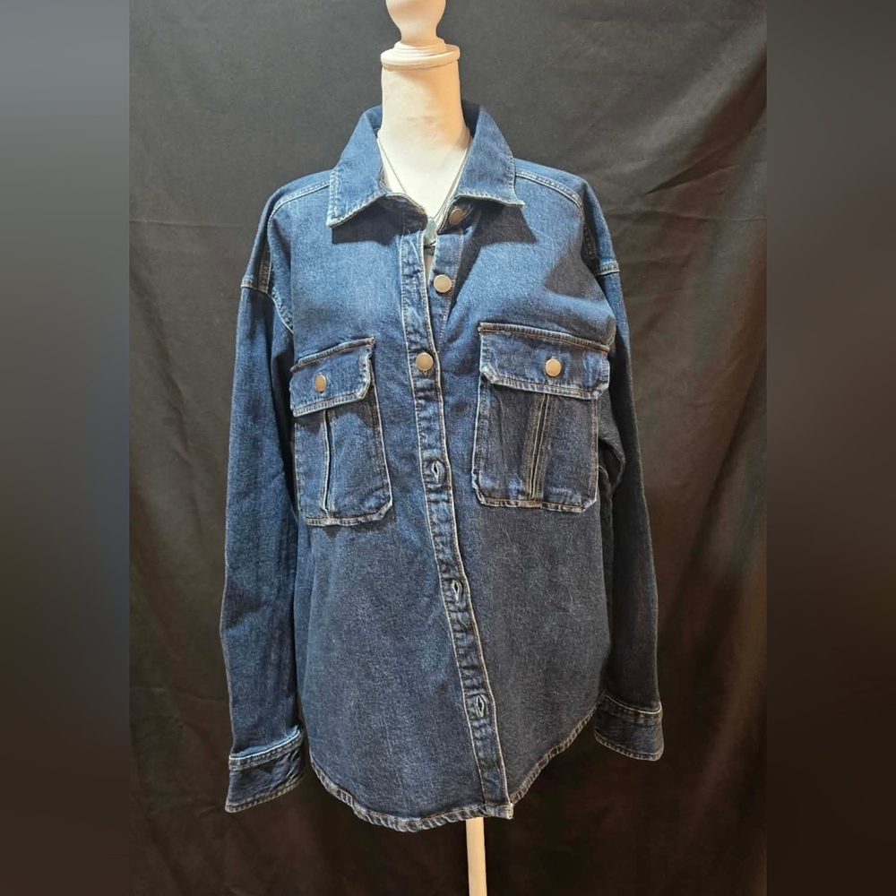 Classic Blue Denim Jean Jacket - Women